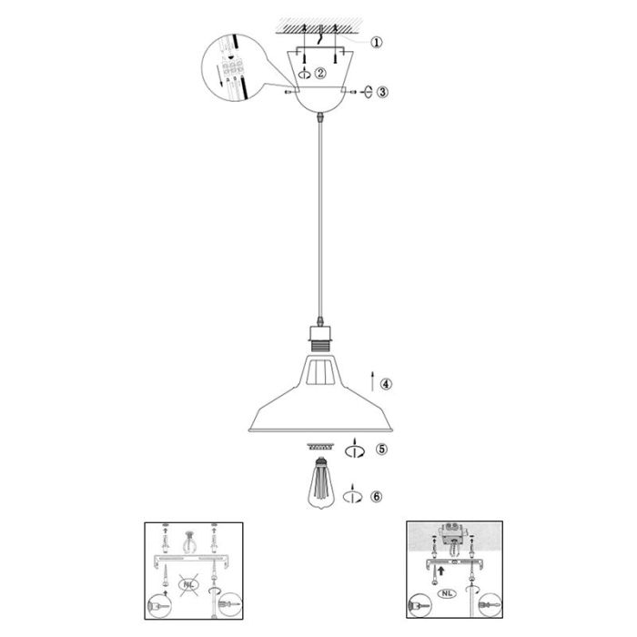 Black pendant light industrial, Brassy