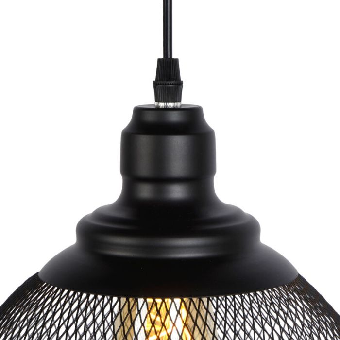 Black pendant light retro, Mesh