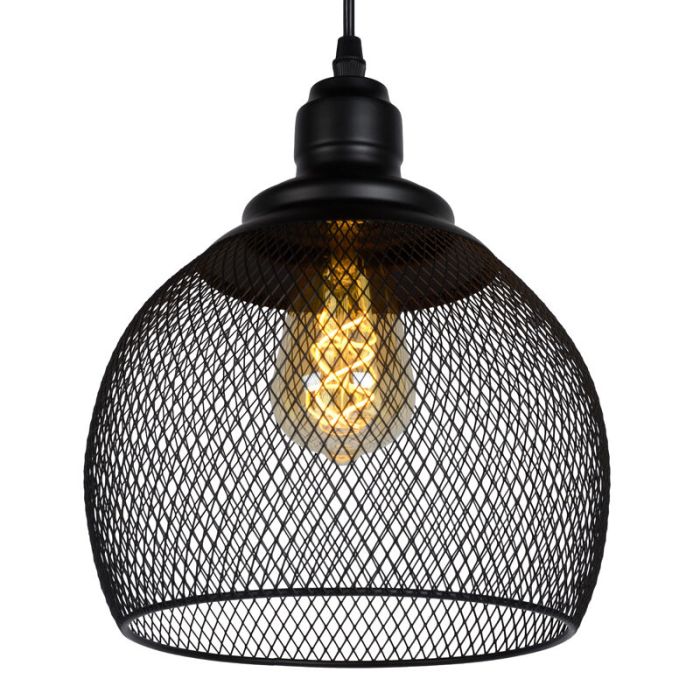 Black pendant light retro, Mesh
