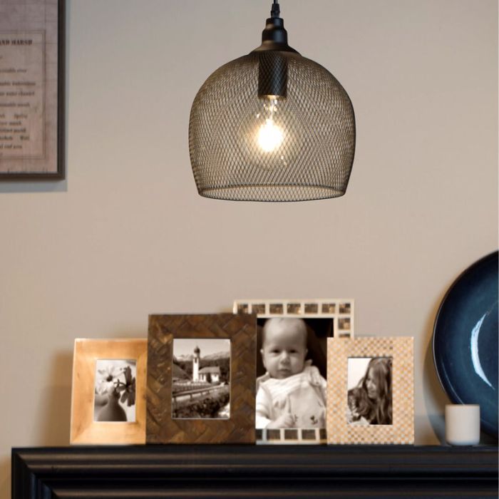 Black pendant light retro, Mesh
