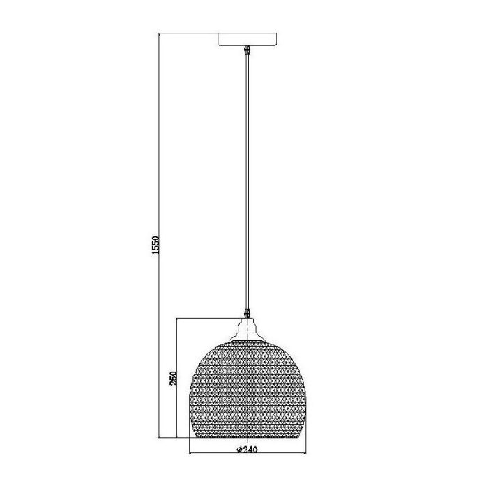Black pendant light retro, Mesh