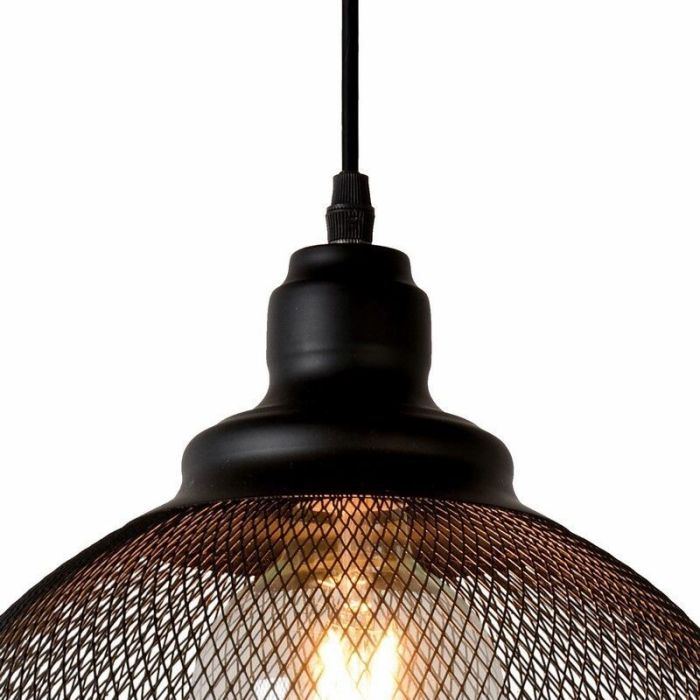 Black pendant light retro, Mesh