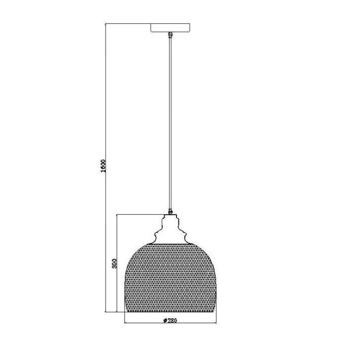 Black pendant light retro, Mesh