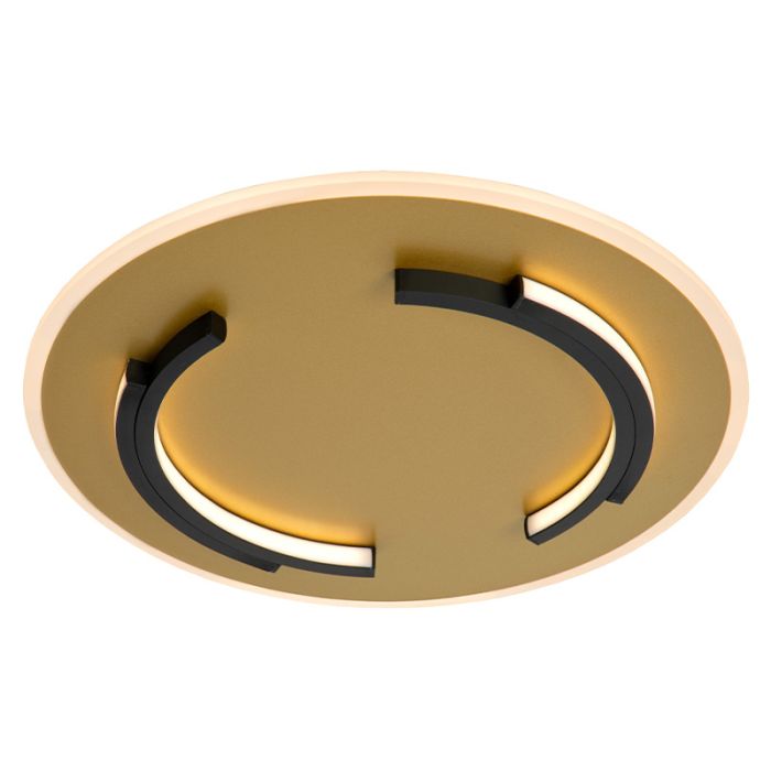 Golden flush ceiling light modern, Andreas, 30W, 2700K LED