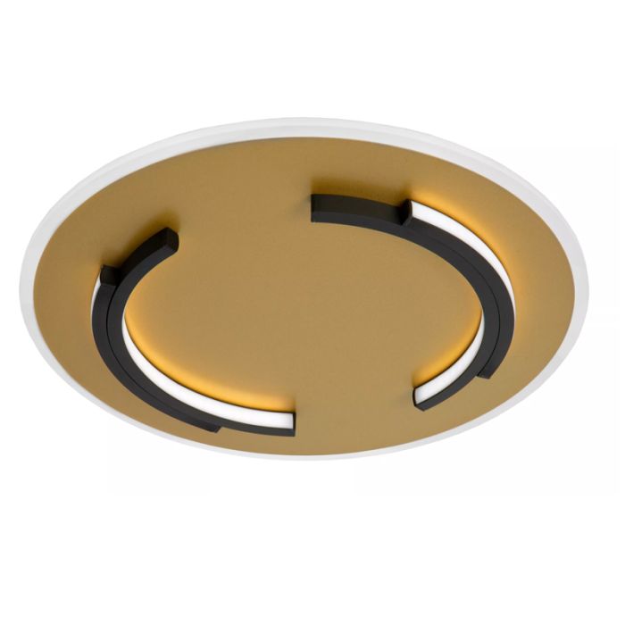 Golden flush ceiling light modern, Andreas, 30W, 2700K LED