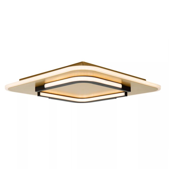 Golden flush ceiling light modern, Andreas, 30W, 2700K LED