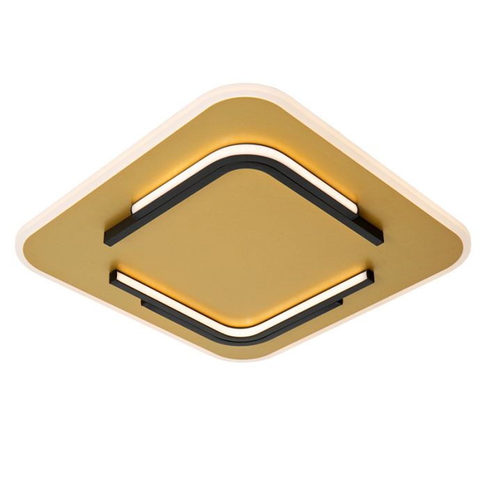 Golden flush ceiling light modern, Andreas, 30W, 2700K LED