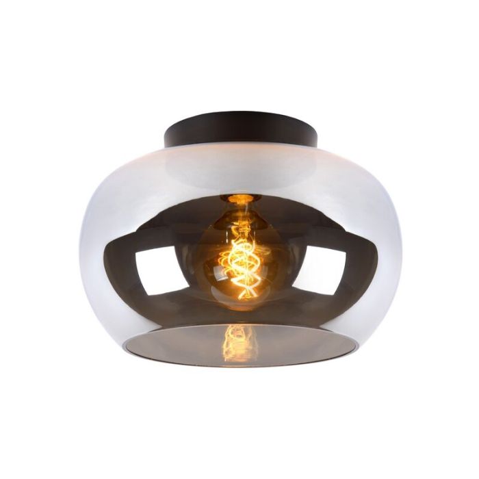 Grey flush ceiling light modern, Judi