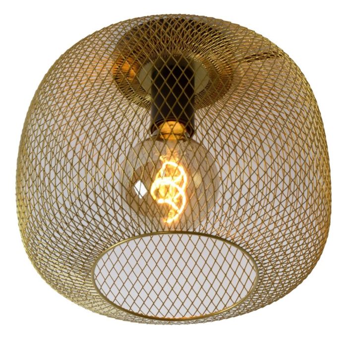 Golden flush ceiling light vintage, Mesh