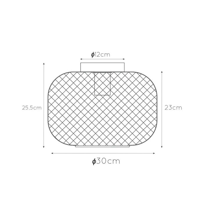 Golden flush ceiling light vintage, Mesh