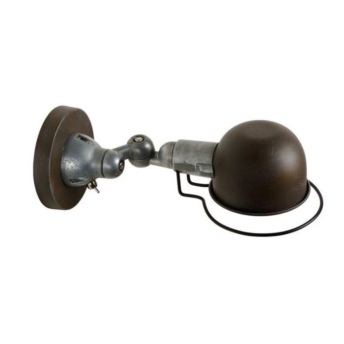 Rust Coloured wall light industrial, Honore, with switch