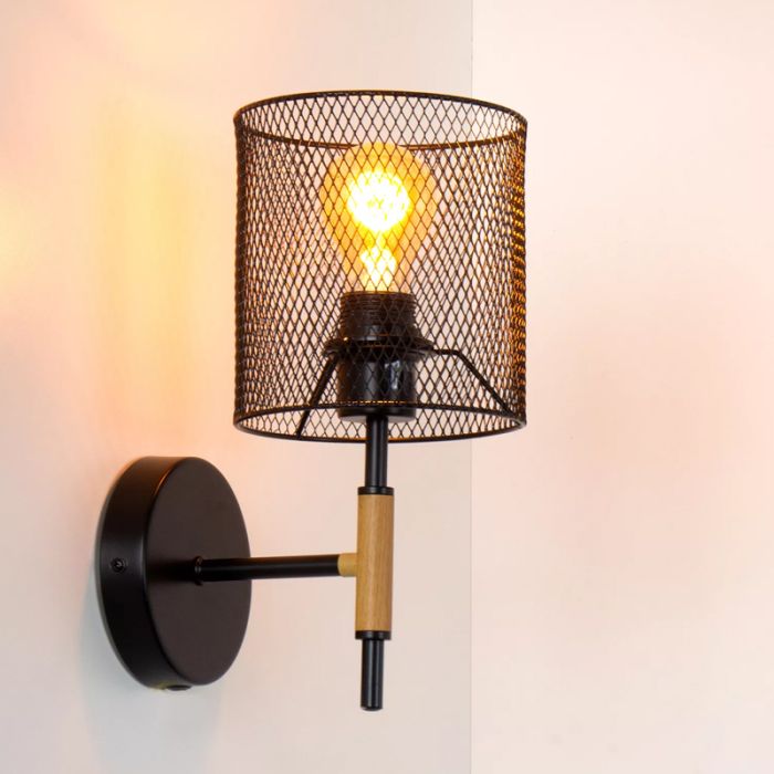 Brown wall light vintage, Baskett