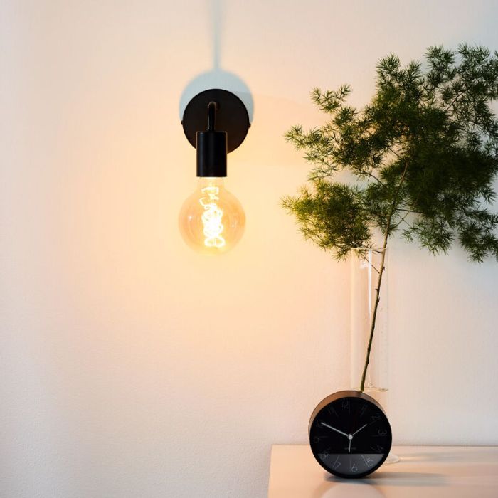 Black wall light modern, Scott