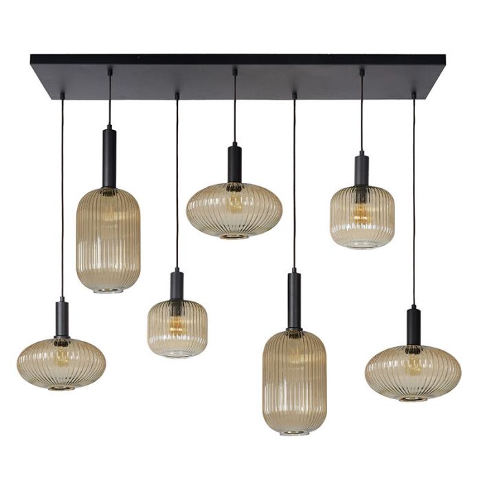 Amber pendant light retro, Maloto