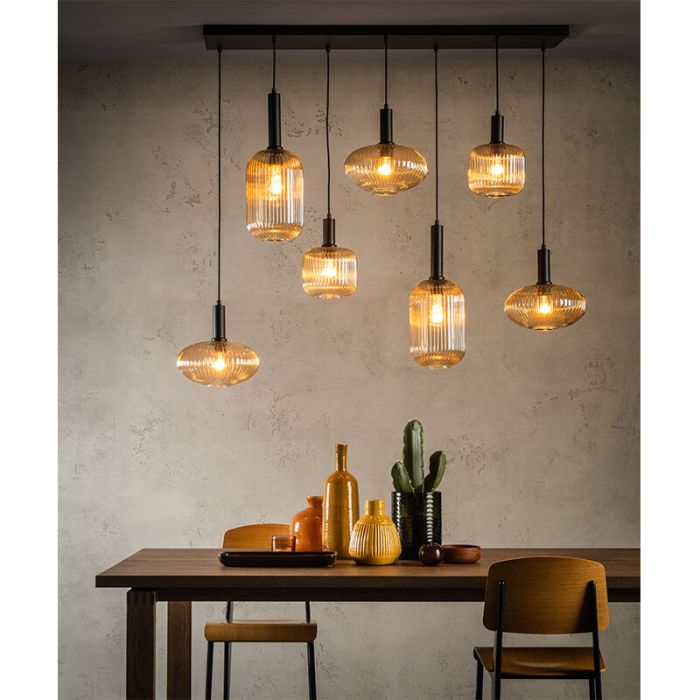 Amber pendant light retro, Maloto