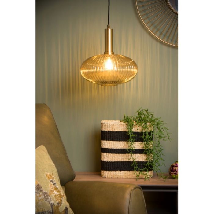 Amber pendant light retro, Maloto
