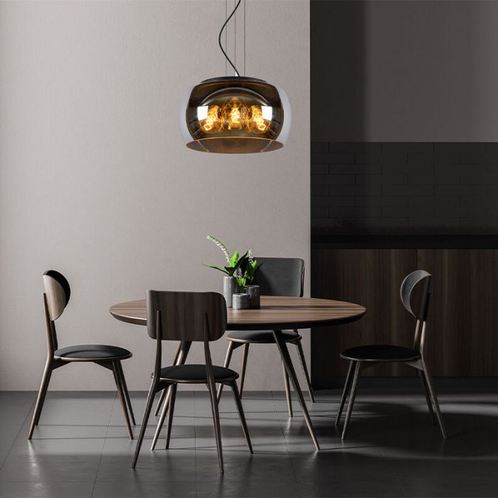 Grey pendant light modern, Olivia