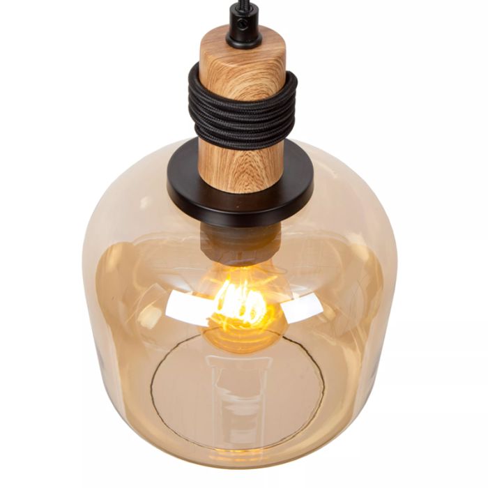 Amber pendant light retro, Ilona