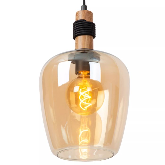 Amber pendant light retro, Ilona