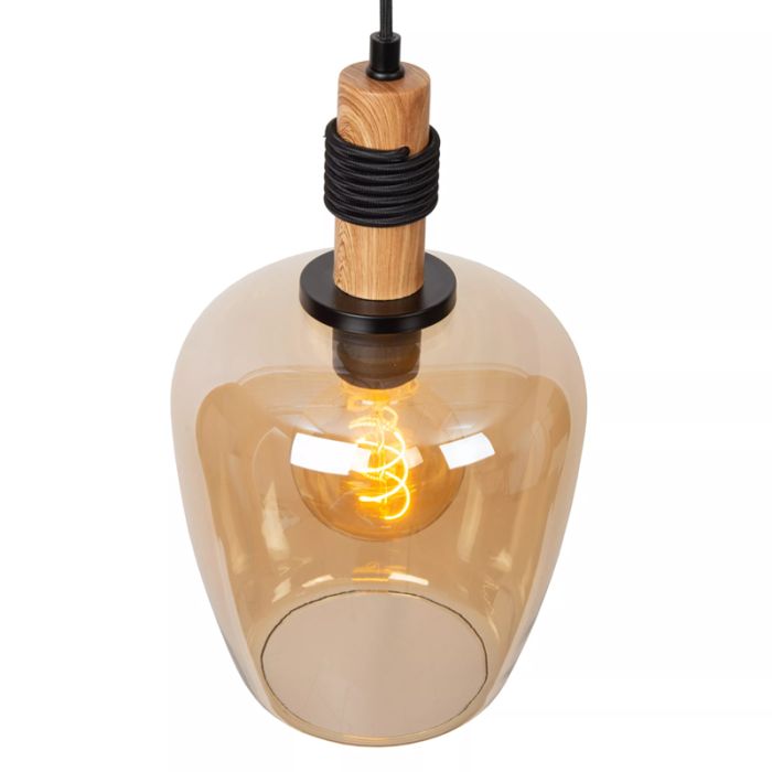 Amber pendant light retro, Ilona