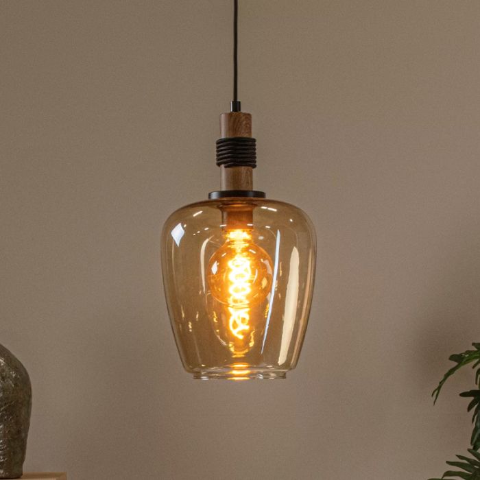 Amber pendant light retro, Ilona