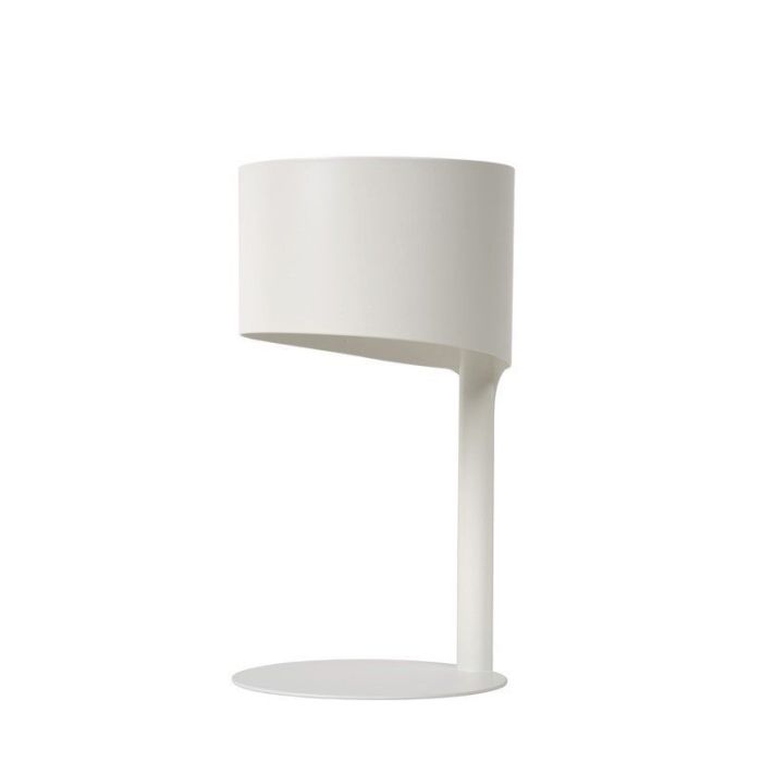 White table lamp modern, Knulle, with switch