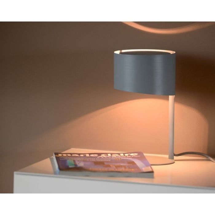 Grey table lamp modern, Knulle, with switch