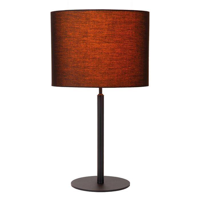 Black table lamp rustic, Maya, with switch