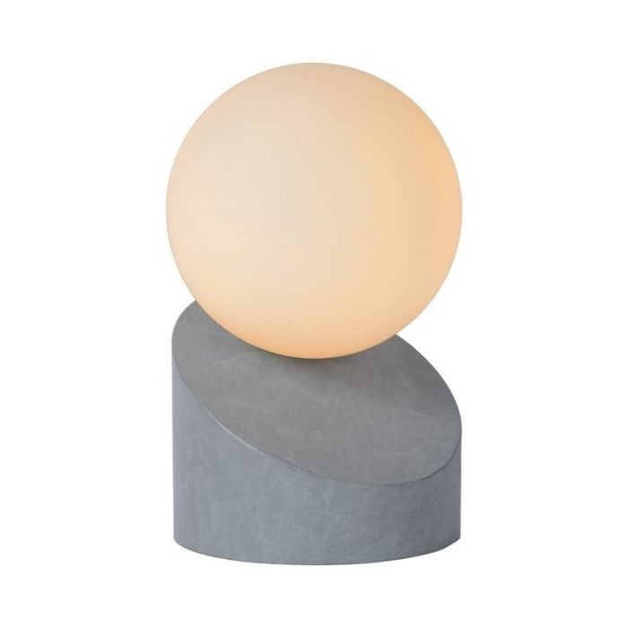 Grey table lamp modern, Len, with switch