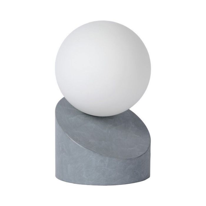 Grey table lamp modern, Len, with switch