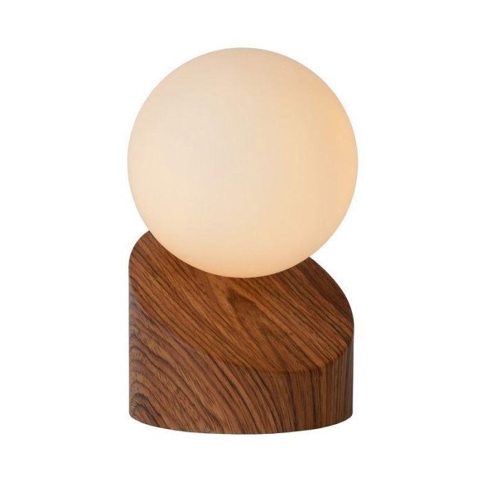 Brown table lamp modern, Len, with switch