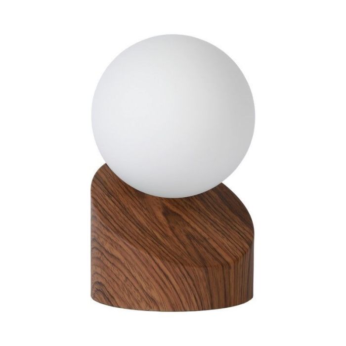 Brown table lamp modern, Len, with switch