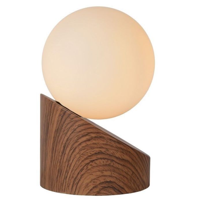 Brown table lamp modern, Len, with switch
