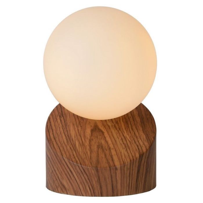 Brown table lamp modern, Len, with switch