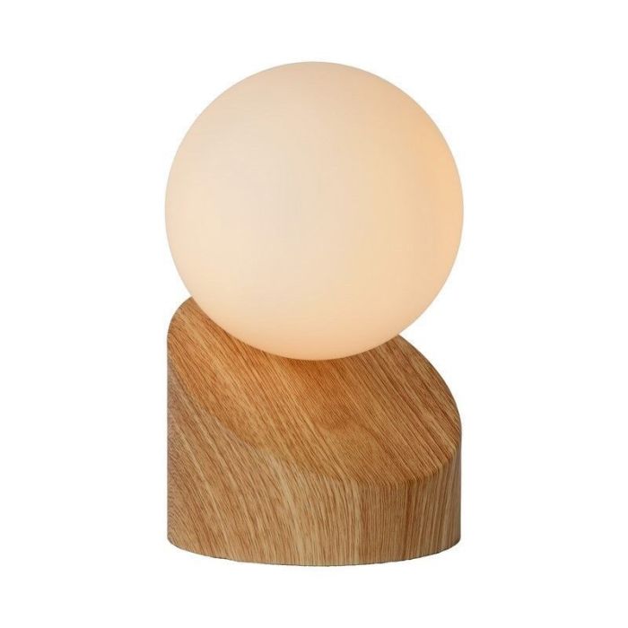 Brown table lamp modern, Len, with switch