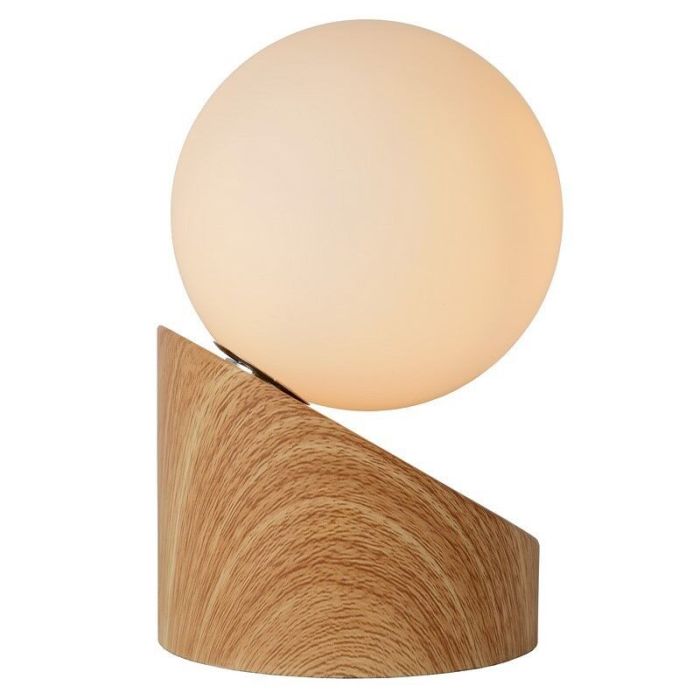 Brown table lamp modern, Len, with switch