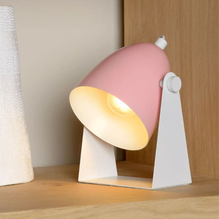 Pink table lamp modern, Chago, with switch