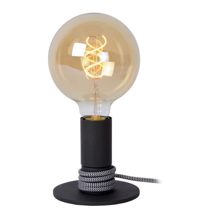 Black table lamp modern, Marit, with switch