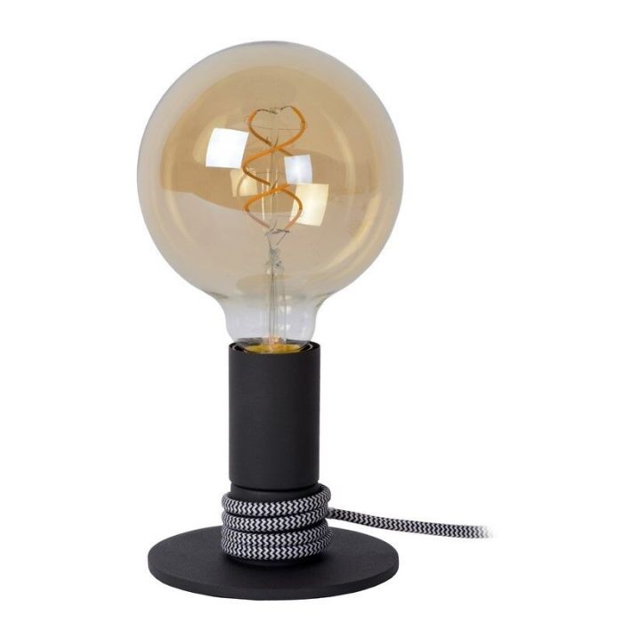 Black table lamp modern, Marit, with switch