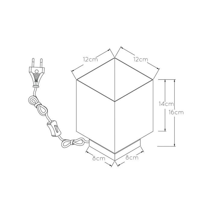 Golden table lamp modern, Suzy, with switch