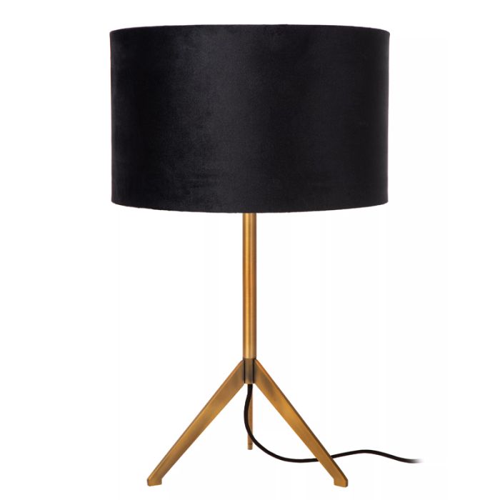 Black table lamp modern, Tondo, with switch