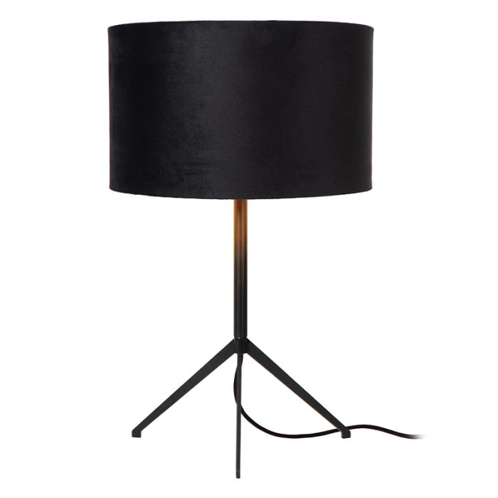 Black table lamp modern, Tondo, with switch