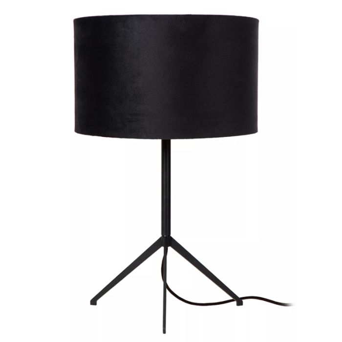 Black table lamp modern, Tondo, with switch