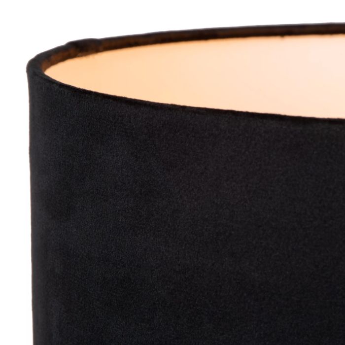 Black table lamp modern, Tondo, with switch