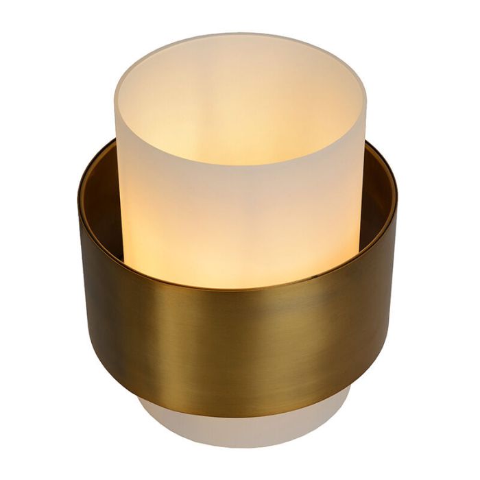 Golden table lamp classic, Firmin, with switch