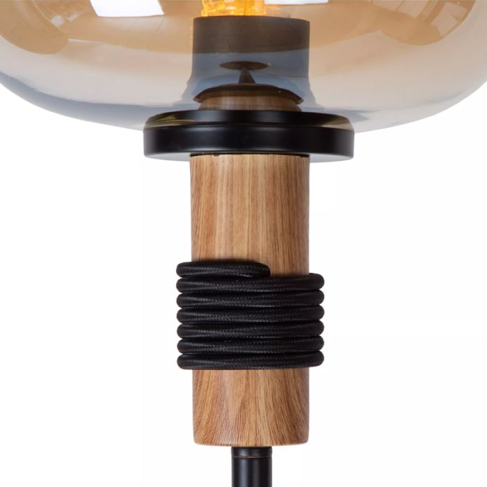 Amber floor lamp retro, Ilona, with switch