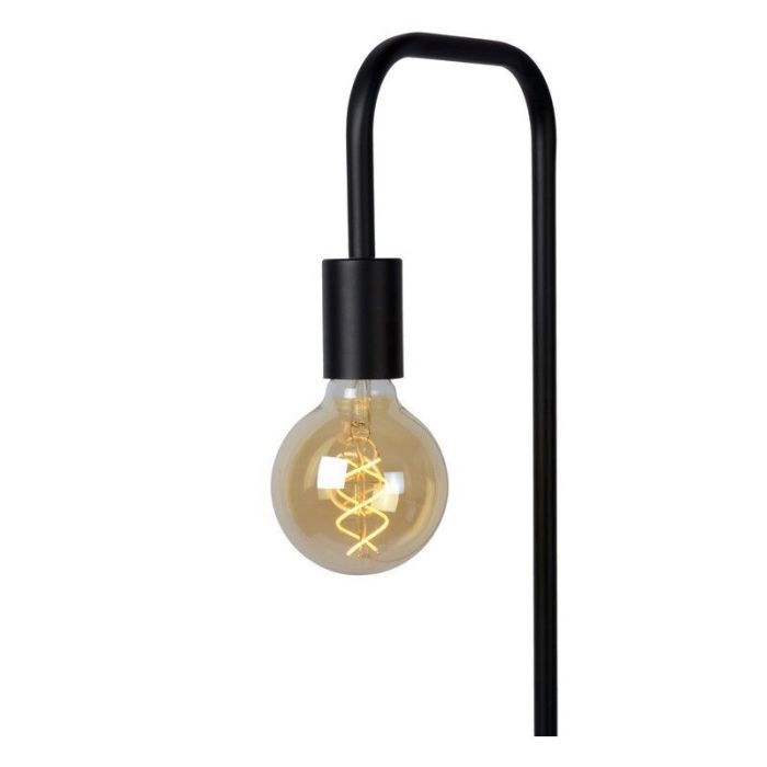Black floor lamp modern, Lorin, with switch