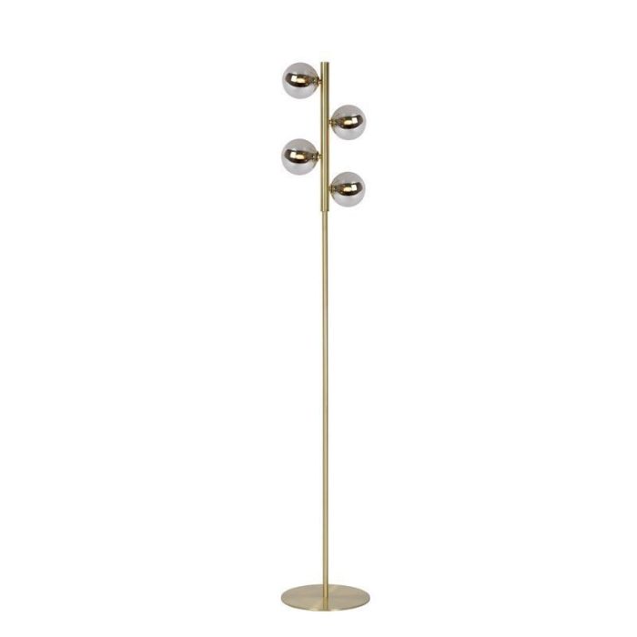 Golden floor lamp retro, Tycho, with switch