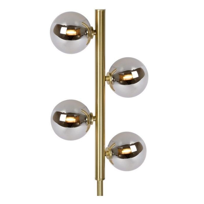 Golden floor lamp retro, Tycho, with switch