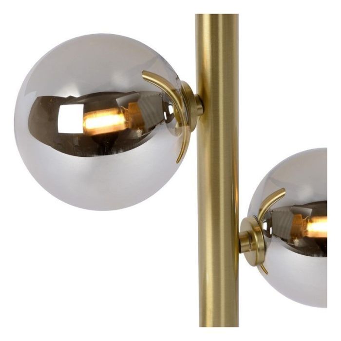 Golden floor lamp retro, Tycho, with switch